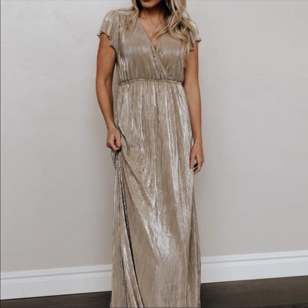 Baltic Born gold dress M NWT